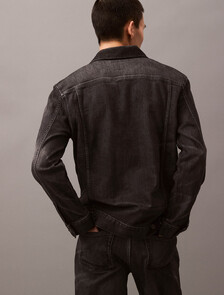 Cashmere Denim Trucker Jacket, MIDNIGHT STONE, hi-res