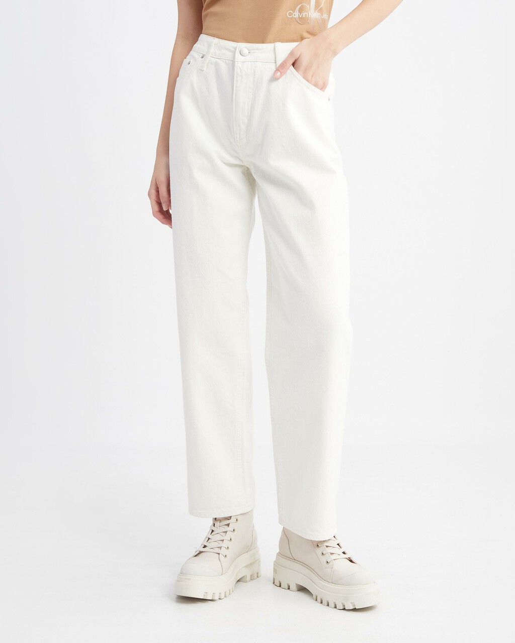 90S STRAIGHT MODERN NEUTRALS WHITE JEANS