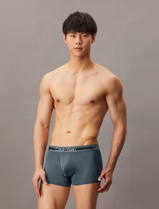 精緻超細纖維平口內褲 3 件組, BLACK/Turbulence/WOLF GREY, hi-res