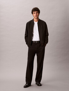 霧面飛行員外套, Black, hi-res