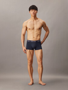 Microfiber Stretch Low Rise Trunks 3 Pack, Black/Turbulence/Shoreline, hi-res