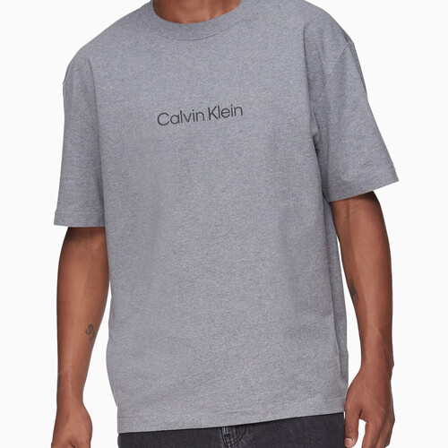 Calvin Logo 圓領上衣 Medium Grey Heather