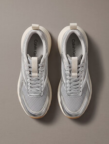 Metallic Mesh Hike Runner Sneaker, Silver/Dk Ecru/Light Gum, hi-res