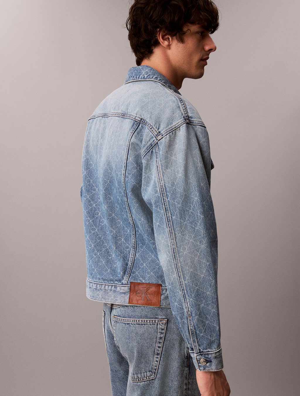 90s Denim Logo Trucker Jacket, BOULEVARD BLUES, hi-res