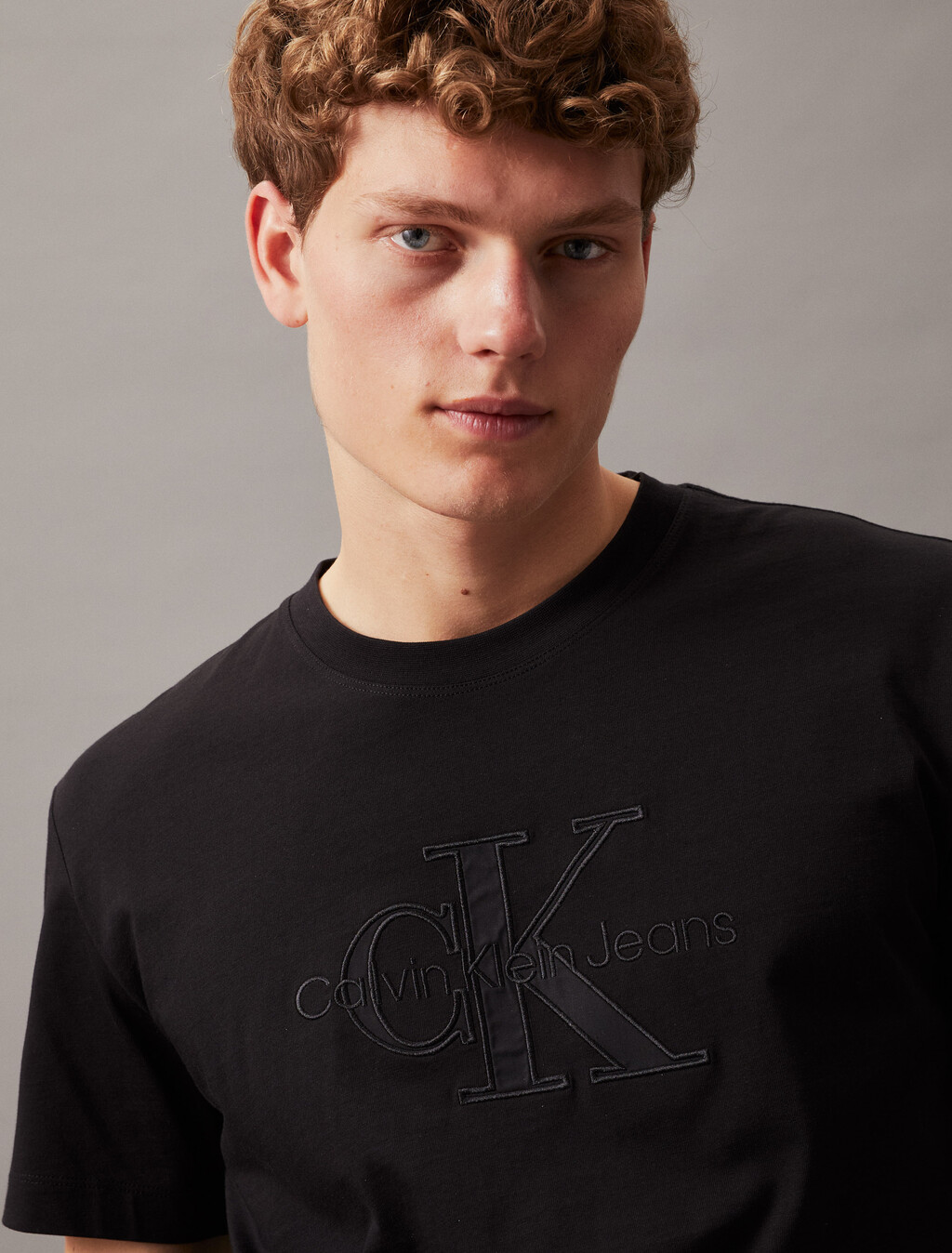同色調 Monogram 標誌 T 裇, Ck Black, hi-res