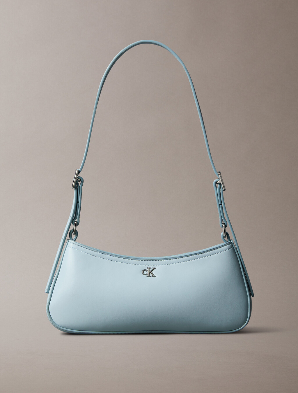 Monogram Logo Hardware Shoulder Bag, Palest Blue, hi-res