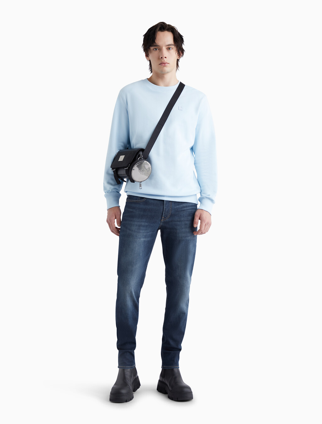 37.5 修身窄口牛仔褲, Denim Dark, hi-res