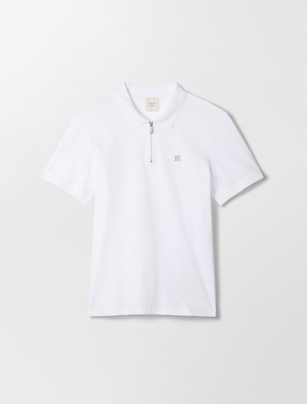 農曆新年 CK Emblem 修身 Polo 衫, Brilliant White, hi-res