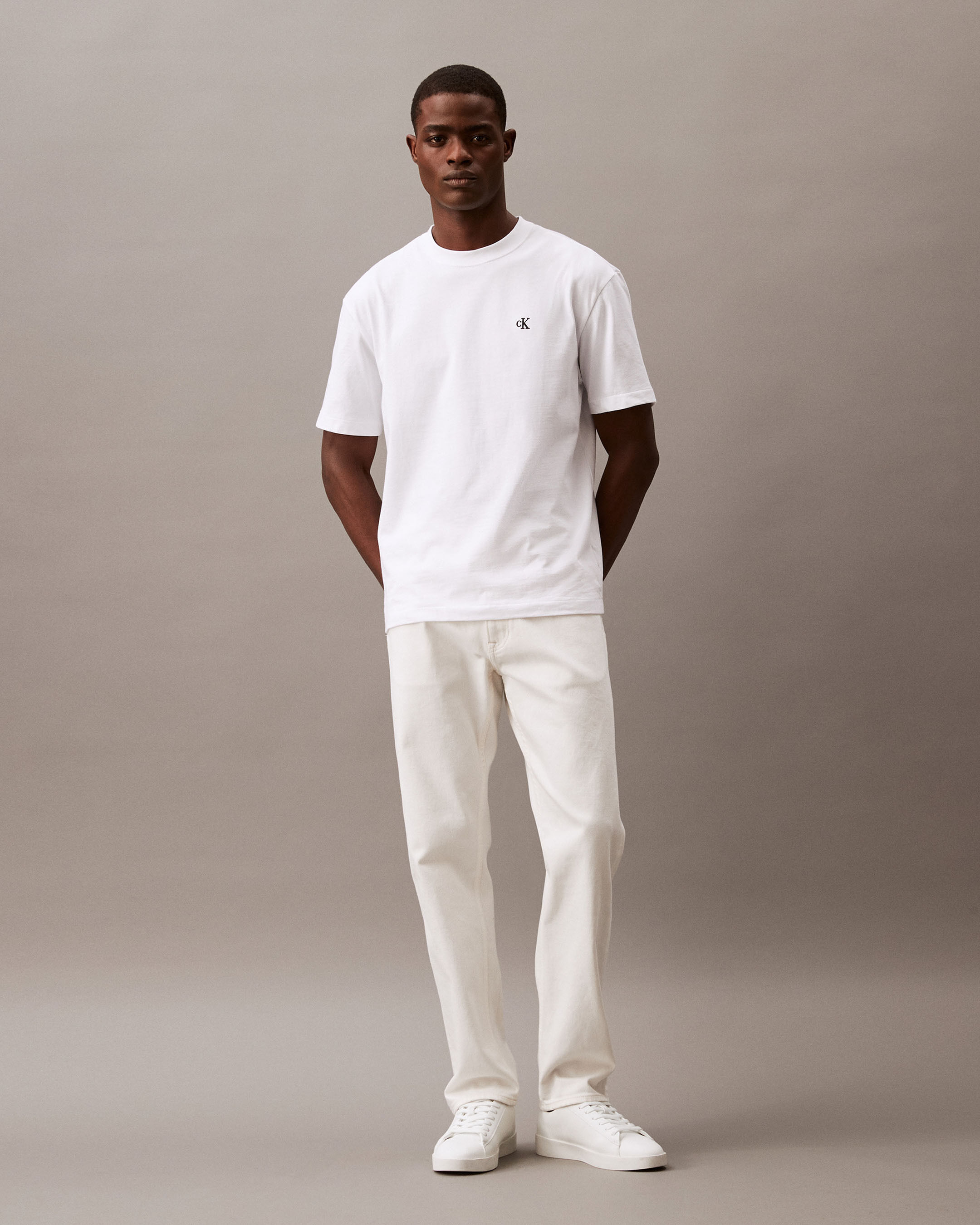 Calvin Logo Crew Neck Tee white Calvin Klein Taiwan