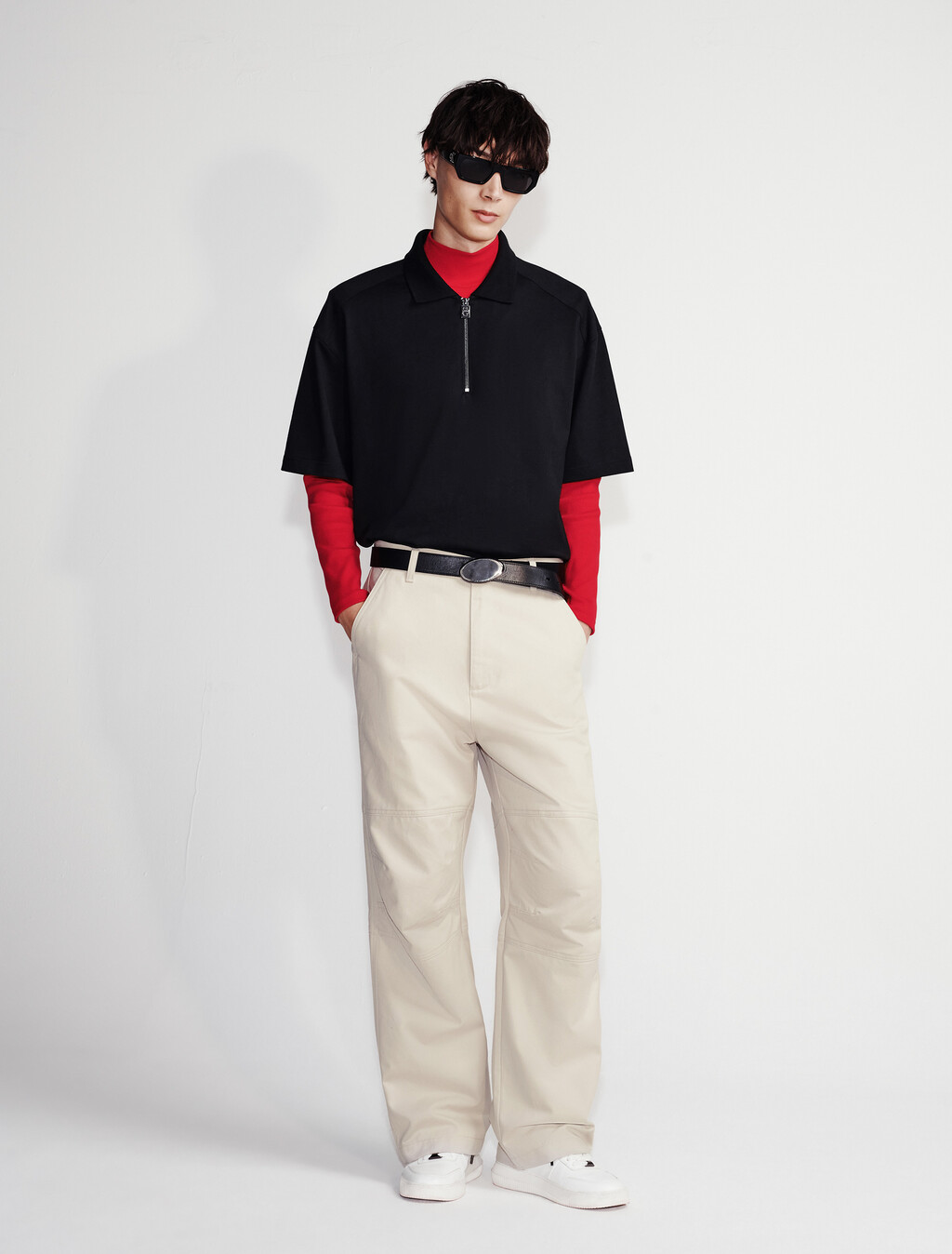 Wide Leg Chinos, Peyote, hi-res