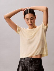 Fine Gauge Viscose Jumper, Buttercream, hi-res