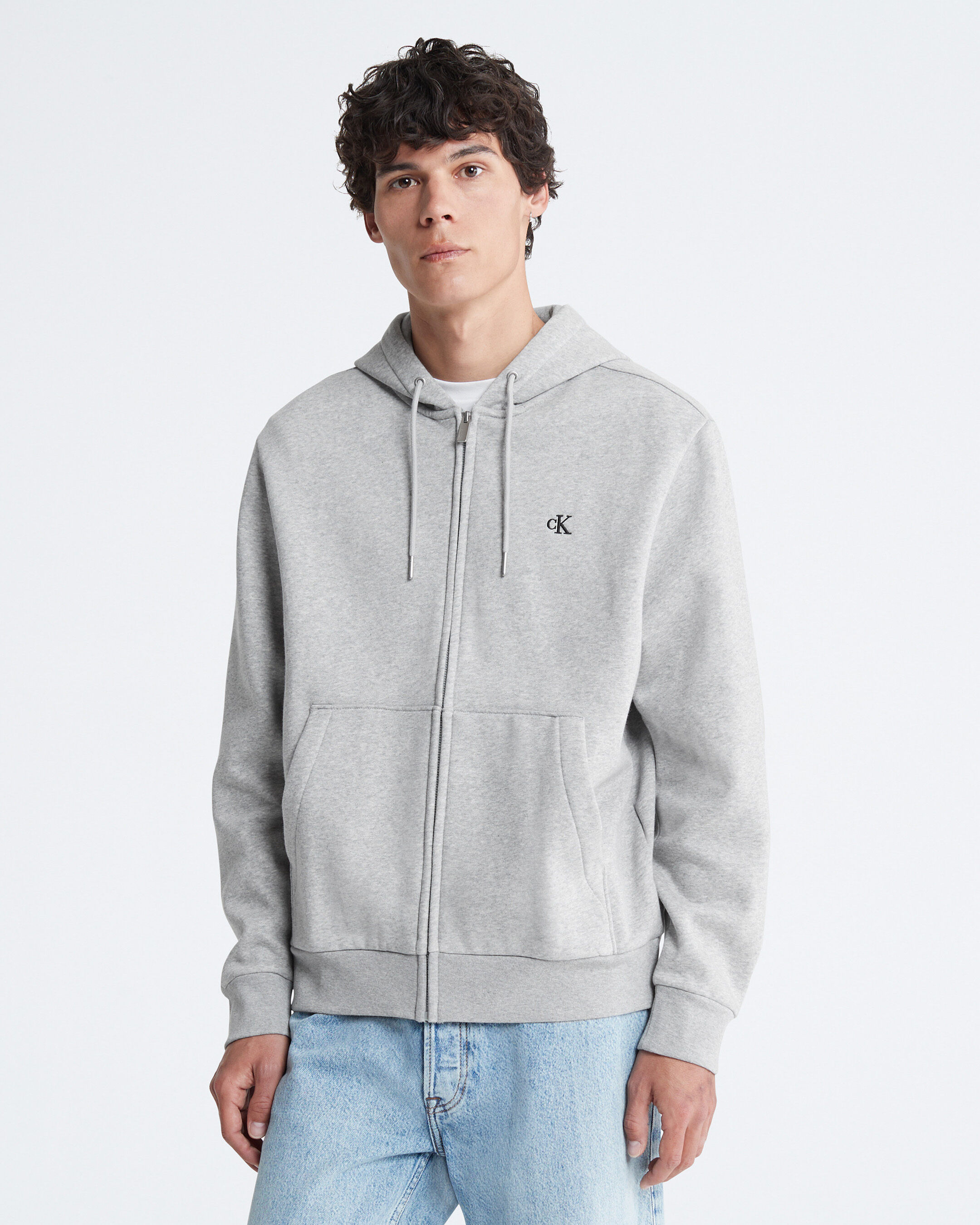 Calvin klein performance logo zip hoodie store