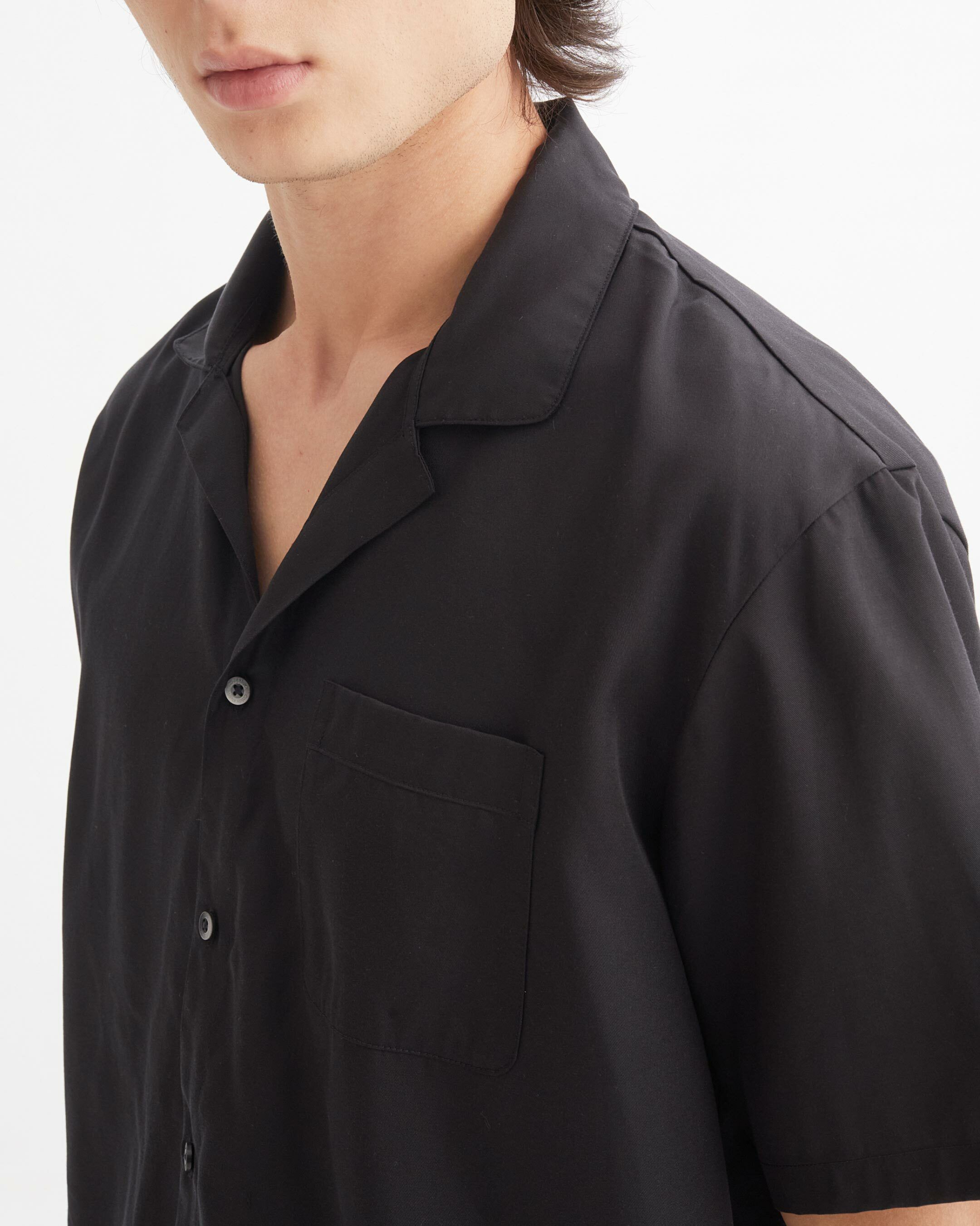 Calvin klein black button down shirt outlet