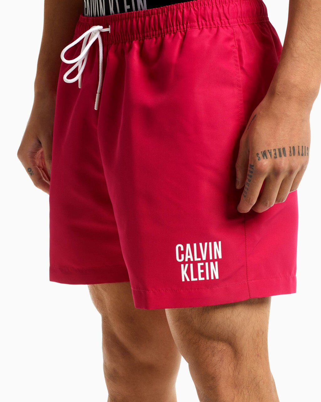Intense Power Double Waistband Swim Shorts pink Calvin Klein Taiwan