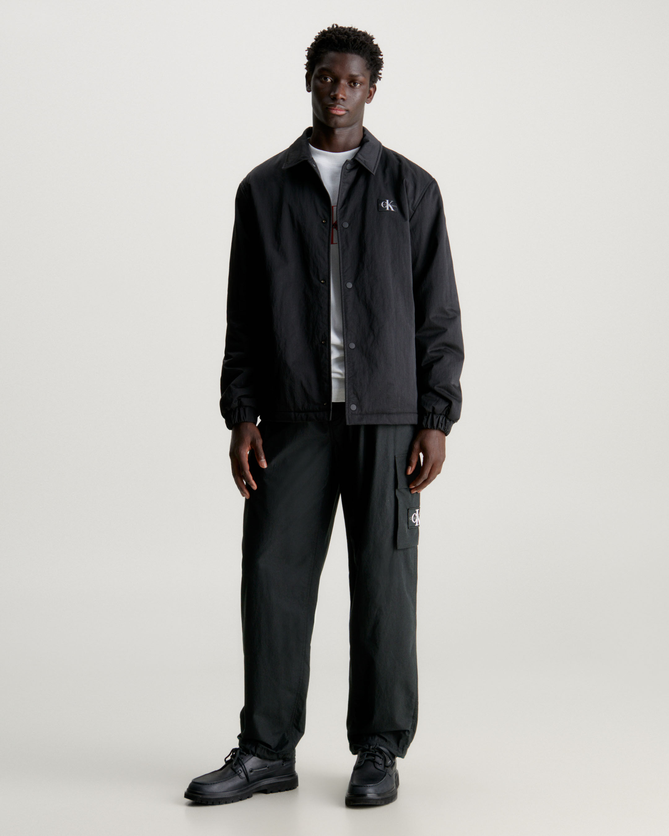Cotton Poplin Utility Trousers | black | Calvin Klein Taiwan