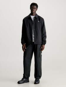 Cotton Poplin Utility Trousers, CK BLACK, hi-res