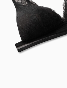 Lace Triangle Bra, BLACK, hi-res