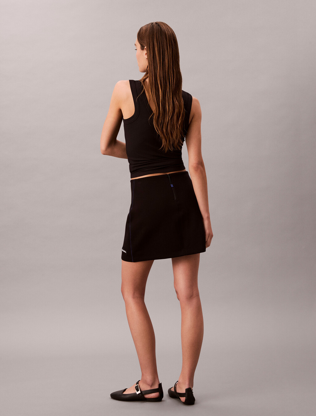 Jersey Mini Skirt, Black, hi-res