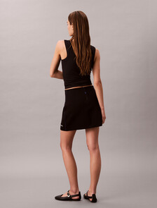 Jersey Mini Skirt, Black, hi-res