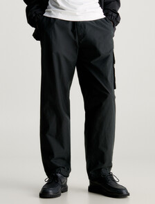 Cotton Poplin Utility Trousers, CK BLACK, hi-res