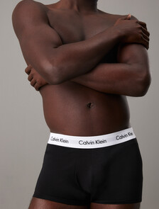Cotton Stretch 低腰貼身短版四角褲（3 件組）, 1 Black / 1 White / 1 Grey Heather, hi-res