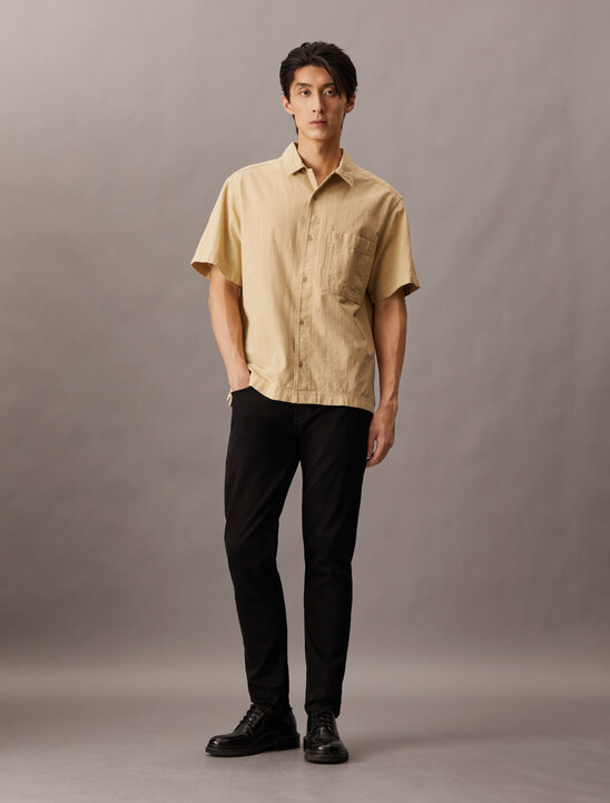 Summer Utility Textured Cotton Shirt