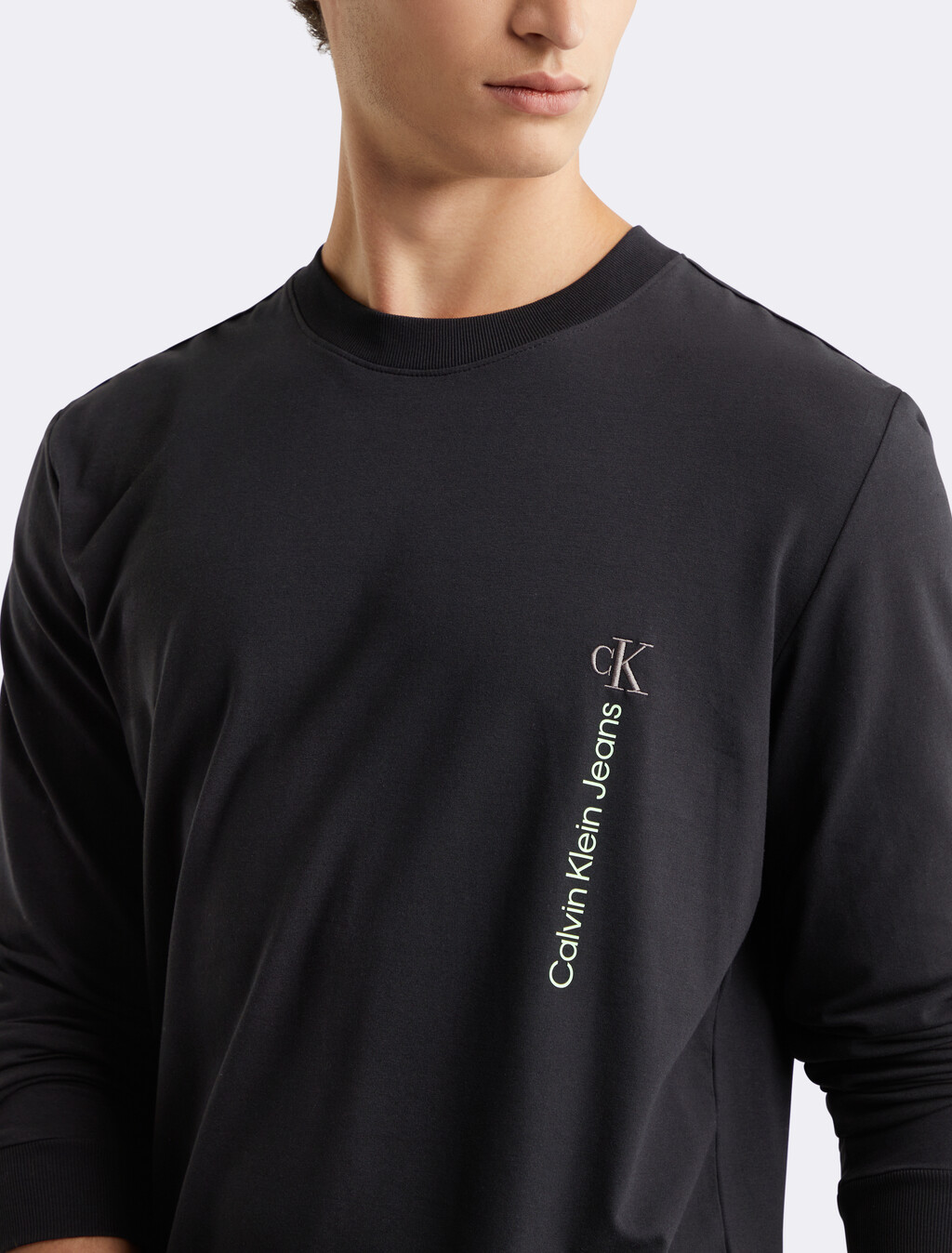 Vertical Institutional Logo Tee, Ck Black, hi-res