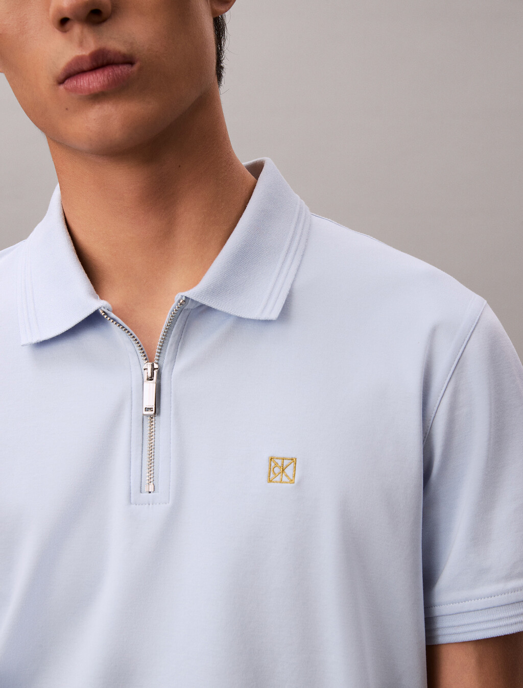Lunar New Year CK Emblem Slim Polo, Skyway, hi-res