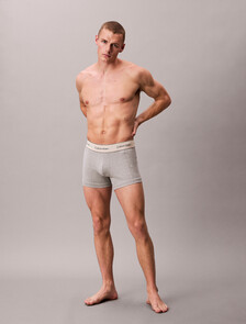 Heritage 彈性棉質平口內褲 3 件組, Oyster Gray/Grey Heather/White, hi-res