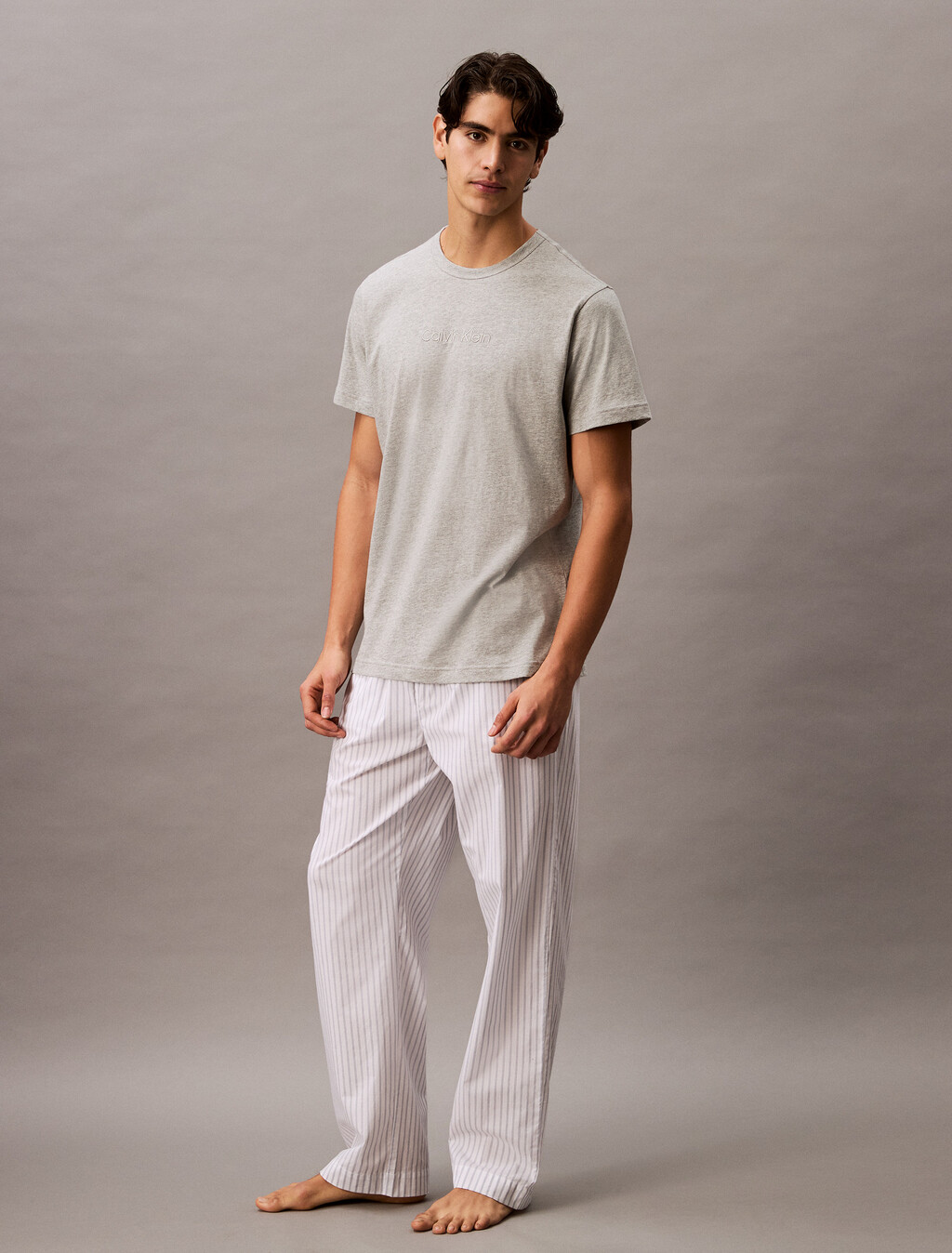 100% Cotton Crewneck Sleep T-Shirt, Gray Labyrinth, hi-res