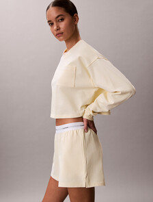 標誌棉質平紋布休閒短褲, Pear Sorbet, hi-res