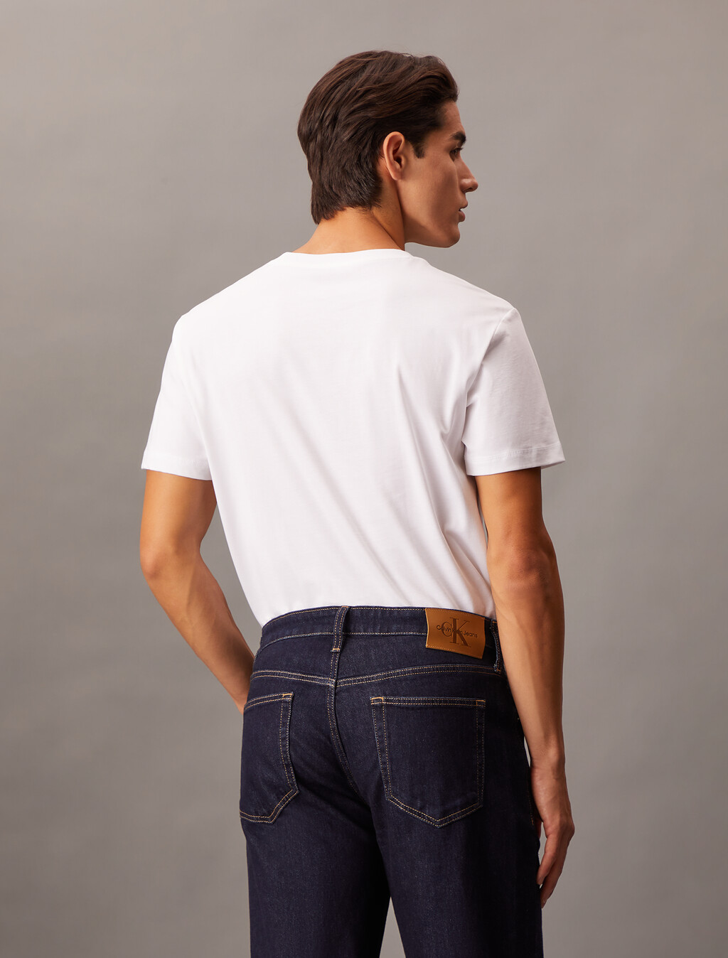 同色調 Monogram 標誌刺繡 T 裇, Bright White, hi-res