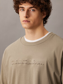 經典標誌長袖 T 恤, Brindle, hi-res