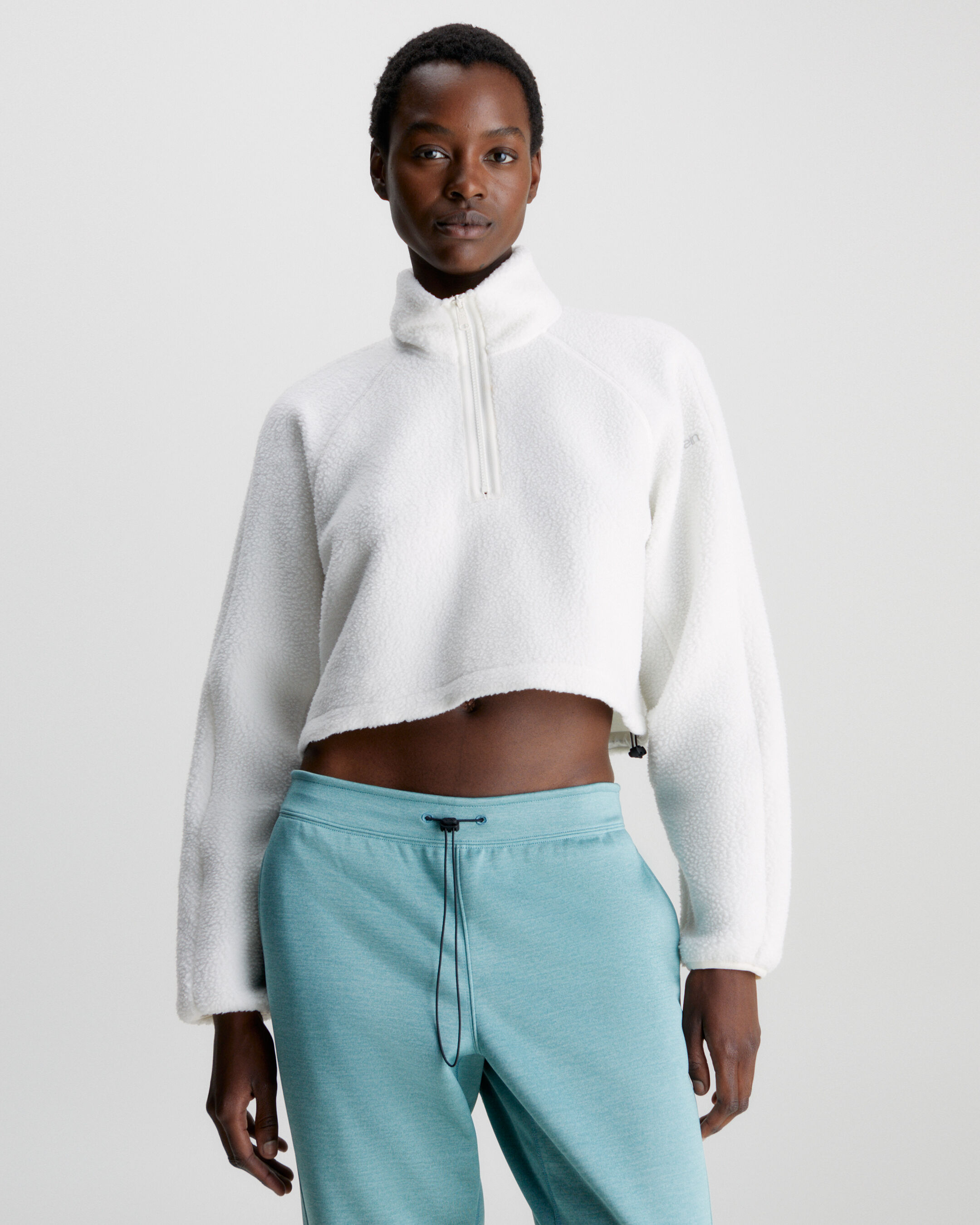 Teddy Sherpa Hybrid Hoodie white Calvin Klein Taiwan