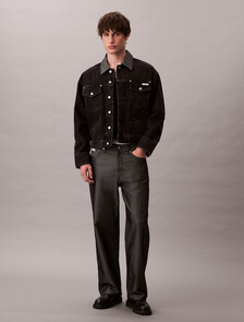80s Icon Denim Trucker Jacket, 205 BLACK SHINE, hi-res