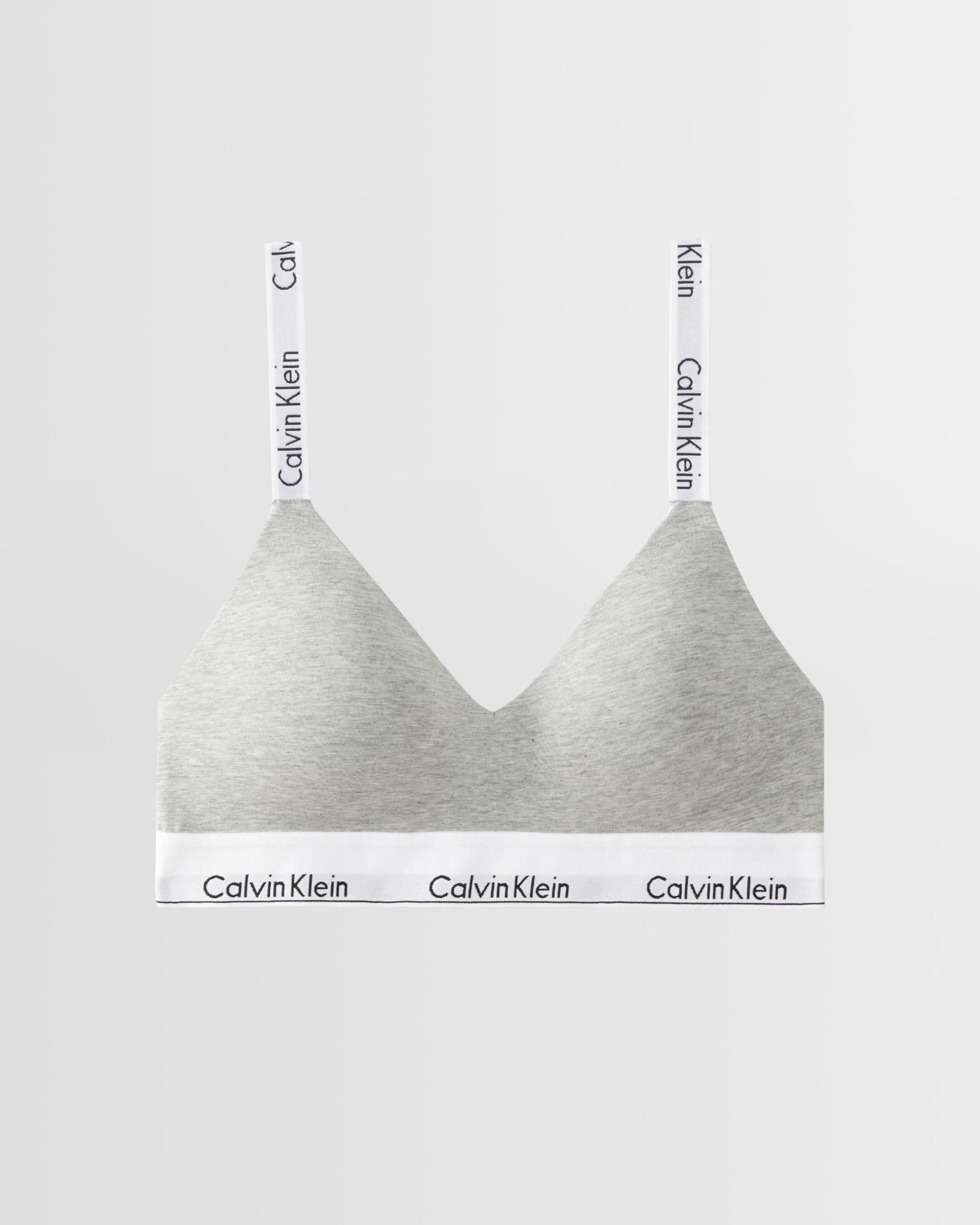 Grey calvin store klein bra