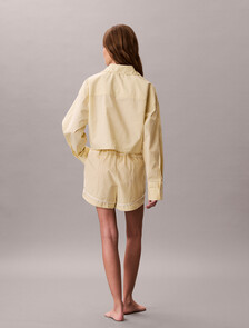 府綢棉睡裝短褲, SERA STRIPE PEAR SORBET, hi-res