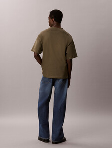 Calvin Logo Crew Neck Tee, Olive Night, hi-res