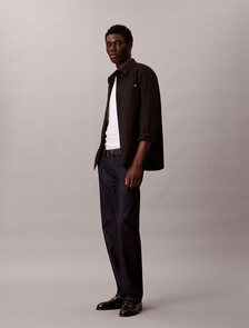 Oxford Cotton Shirt, Black, hi-res