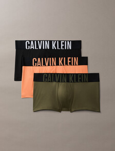 3 Pack Low Rise Trunks - Intense Power Air, Black/Olive Night/Orange Frosting, hi-res