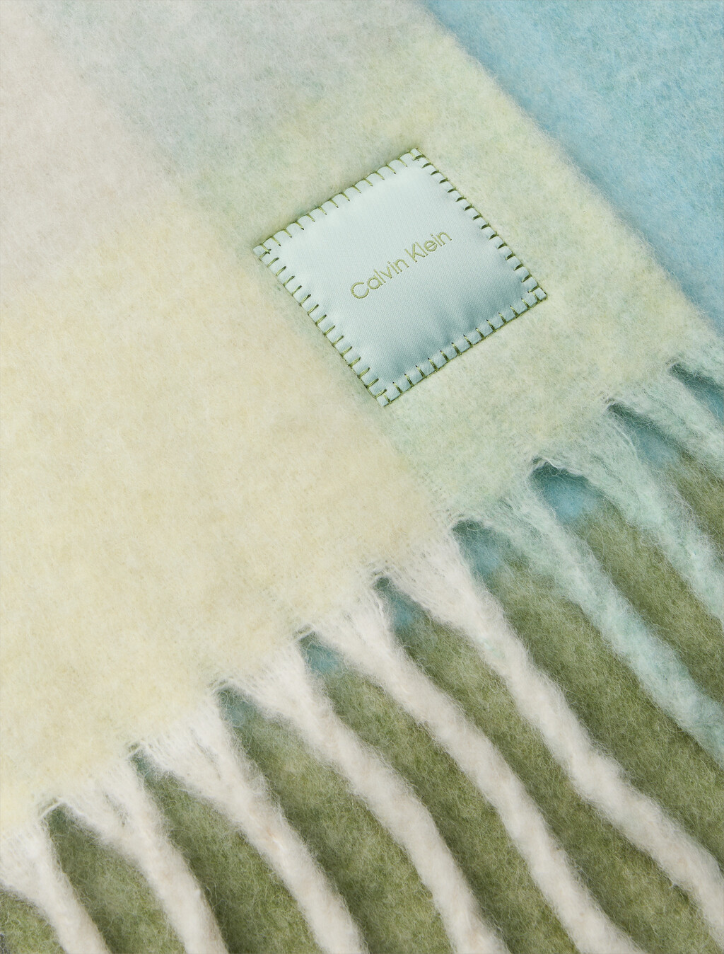 Soft Warm Checkered Scarf, Pop Yellow, hi-res