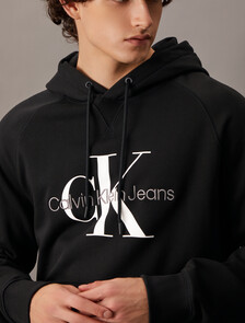 Monogram Relaxed Hoodie, Ck Black, hi-res