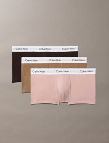 3 Pack Low Rise Trunks - Icon Cotton Stretch, SOFT MOCHA / SUBDUED / WOODLAND W/ WHITE WB  BLACK, hi-res