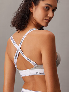 Icon Cotton 薄墊裡深 V 胸罩, B10 Grey Heather, hi-res