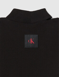 Cut Out Slim Crewneck T-Shirt, Black, hi-res