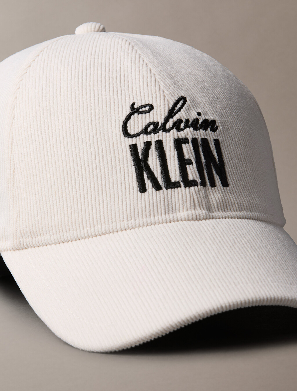 Bold Graphic Script Corduroy Baseball Cap, Light Hay, hi-res