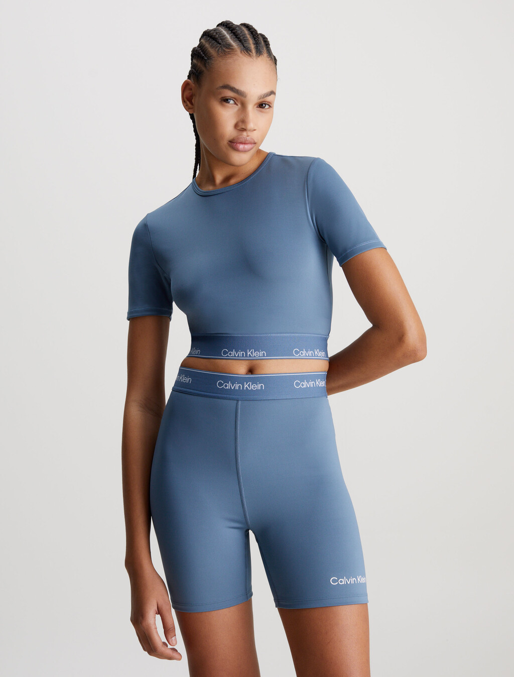 Cropped Gym T-shirt, CERAMIC BLUE, hi-res