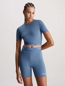 Cropped Gym T-shirt, CERAMIC BLUE, hi-res