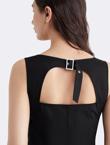 Back Buckle Maxi Dress, CK BLACK, hi-res
