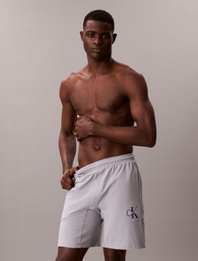 Pyjama Shorts - Icon Cotton Stretch, Misty Grey, hi-res